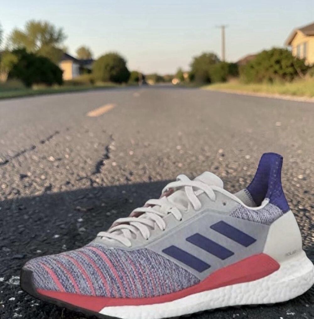 Adidas Solar Glide Boost Ultra Running Shoes Red White Womens 10.5 New Fast Ship